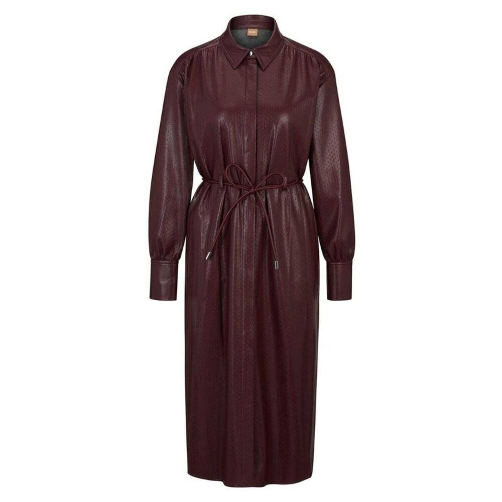 Boss Womens/Ladies Dibanora Collared Midi Shirt Dress / Red